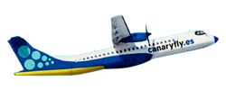 Plane ATR flying among clouds